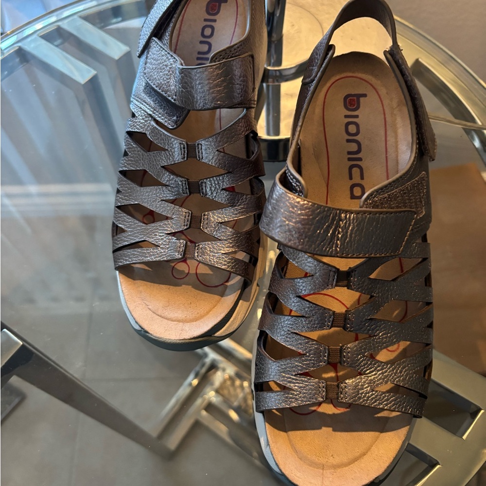 Bionica Dark Brown Strappy Sandals